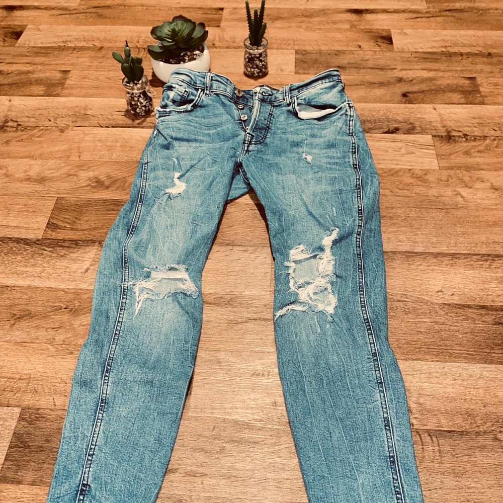 Zara Slim Ripped Jeans